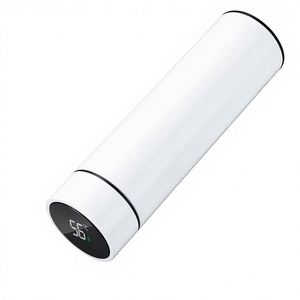 Ensemble cadeau d'affaires personnalisé - Bouteille d'eau intelligente en acier inoxydable isolée avec affichage de la température LED, design minimaliste, 6 à 12 tasses cadeaux - Product Image 4