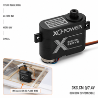Servomoteur numérique sans noyau XQ-POWER XQ-S1009F 7,7g 3KG, engrenages métalliques, boîtier tout aluminium, étanche, OEM pour avion RC