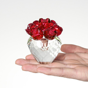Regalos de Flores de Cristal para Mamá, Esposa, Novia, Adornos de Flores de Cristal para el Hogar, la Oficina, la Mesa, Pisapapeles - Product Image 2