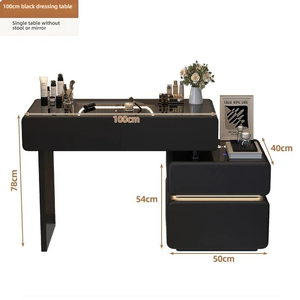 Fournisseur en gros de commodes modernes intelligentes, meubles de <span class=keywords><strong>chambre</strong></span> à coucher, <span class=keywords><strong>bureau</strong></span> de maquillage avec miroir éclairé multi-modes, table de toilette - Product Image 1