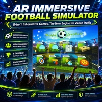 Machine de simulation interactive de football virtuel d'intérieur, simulateur portable de jeu de football interactif AR avec jeu de tir au but et de réaction