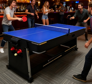 7ft 8ft 9ft sang trọng gấp <span class=keywords><strong>4</strong></span> trong 1 hồ bơi bảng Snooker bida bảng PING-PONG tenis lĩnh vực Hockey ăn uống bóng bàn - Product Image 3