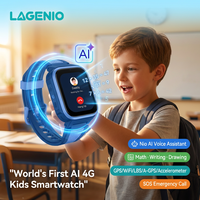 Reloj Inteligente LAGENIO 4G con Tarjeta SIM para Niños, Asistente de Voz con IA, GPS, LBS, WIFI, A-GPS, Posicionamiento SOS, Reloj Inteligente Bidireccional para Niños