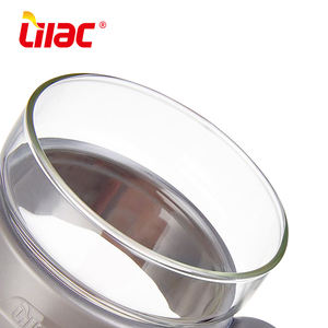 Lila Bsci y Lfgb 380Ml Vaso de café Tapa <span class=keywords><strong>Cafetto</strong></span> Tazas de café de hielo de vidrio sin asas - Product Image 3