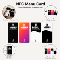 Carte de menu de restaurant personnalisée, étanche, NFC RFID 13,56 MHz, autocollante, support de table, appuyez pour consulter le menu en ligne, puce 215