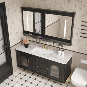 <span class=keywords><strong>Mueble</strong></span> <span class=keywords><strong>de</strong></span> <span class=keywords><strong>Baño</strong></span> Flotante con Lavabo Individual <span class=keywords><strong>de</strong></span> 36-92 Pulgadas, Madera Sólida, Espejo LED Inteligente con Desempañador, Diseño Moderno Francés, <span class=keywords><strong>para</strong></span> Hotel o Villa, 5 Años <span class=keywords><strong>de</strong></span> Garantía - Product Image 4