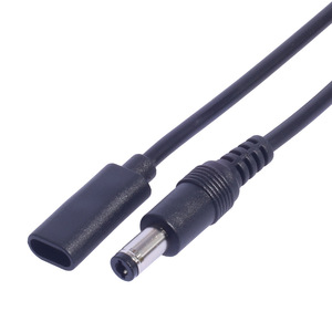 สายชาร์จอะแดปเตอร์ Type-C ตัวเมีย <span class=keywords><strong>เป็น</strong></span> DC 5.5x2.1 มม. ตัวผู้ ความยาว 20 ซม. 3A 5V-9V-12V วัสดุ PVC สำหรับกล้องและคอมพิวเตอร์ - Product Image 2