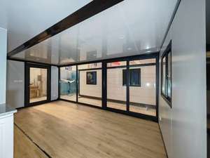 Casa Contenedor Expandible Plegable Prefabricada de Lujo de 20 Pies de Acero Plano, Panel Sándwich, Elementos de Madera, Diseño Moderno, Instalación Rápida, Abierta - Product Image 5