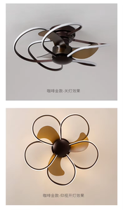 Ventilateur de plafond LED moderne avec moteur BLDC à 6 vitesses, télécommande, 5 pales, corps de lampe en plastique, intensité variable, utilisation en extérieur, hôtel, énergie - Product Image 5