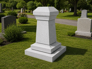 Obelisco de granito blanco, monumento, proveedor profesional de lápidas en China, a la venta, gran pilar conmemorativo de granito gris. - Product Image 2