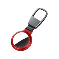Étui de protection magnétique antichoc style minimaliste pour AirTag, coque en TPU et métal avec porte-clés, traceur anti-perte pour clés et bagages