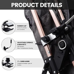 Sombrilla Infantil Promocional OEM - Protección UV y 360° °   Ajustable para carriolas de bebé y equipo de exterior - Product Image 5