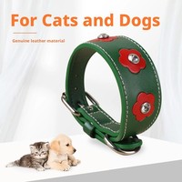 Kalung Anjing & Kucing Reptil yang Lembut dan Dapat Dipersonalisasi, Kulit Sapi Dua Lapis, Lepas Cepat, Tahan Lama, Desain Adjustable Breakaway, Model Lingkaran
