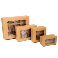 Pour LOKYO Emballage de logo imprimé personnalisé 12 boîtes à muffins/cupcakes à 4 trous pour sushis en gros prêt à gaufrer Matt Laminati
