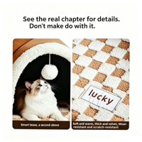 Lit pour animaux de compagnie d'intérieur, portable, détachable, lavable, à trois compartiments, le plus vendu, sûr pour que les chats jouent et dorment