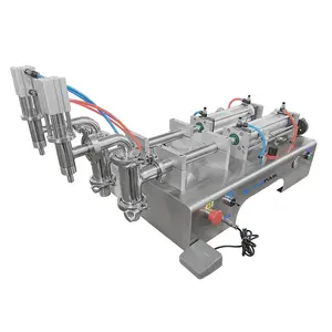 Máquina de llenado de líquido automático neumática de doble cabezal, 100ml, precio