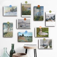 Cartes postales en papier d'art minimaliste nordique Vincent Van Gogh, kit de collage mural esthétique DIY pour chambre, studio, appartement