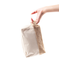 Sac de rangement personnalisé pour cosmétiques, maquillage et soins de la peau, en toile de jute écologique, avec logo personnalisé, fermeture éclair, idéal pour les voyages, cadeau