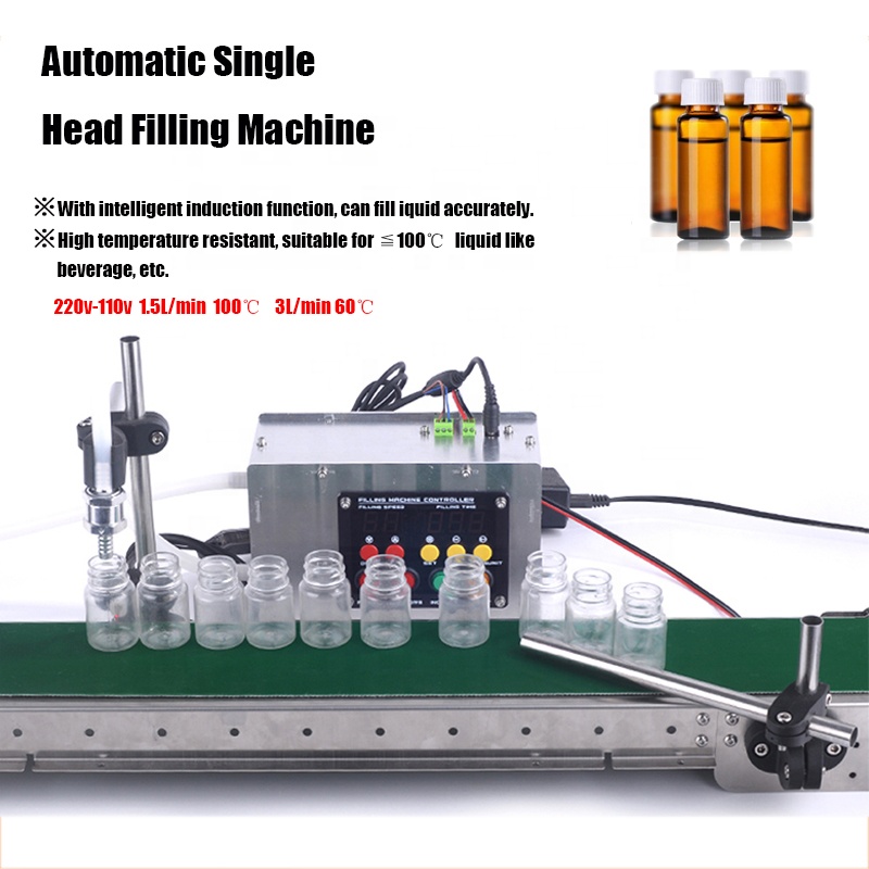 MAKWELL Intelligent multi-function numerical control small plastic bottle liquid filling machine with conveyor