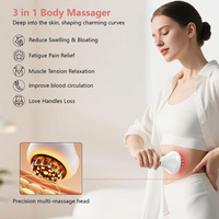 Brosse de massage rechargeable, masseur corporel électrique, masseur portable chauffant et vibrant, anti-cellulite, logo personnalisé
