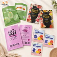 Sachet alimentaire en PE laminé avec fermeture éclair, scellé sur trois côtés, emballage cosmétique en PET thermosoudé, avec encoche de déchirement, impression sérigraphique, résistant à l'humidité