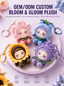 Juguete de Peluche Personalizado Floral Bloom <span class=keywords><strong>Gloom</strong></span> de 10 cm con Cara de Vinilo, Llavero, Serie de Cajas Sorpresa de Moda, Fabricante OEM ODM de Animales de Peluche Premium - Product Image 2