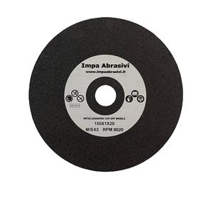 Disque de coupe abrasif en résine de 150 mm x 1 mm pour la coupe des métaux non ferreux, titane, fabriqué en Italie - Product Image 1
