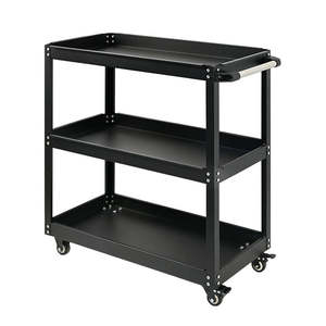 महारोंग तीन परत वाली काली मोबाइल पिट कार्ट ट्रॉली उपकरण कैबिनेट ओम ओम लॉक योग्य जलरोधक - Product Image 1