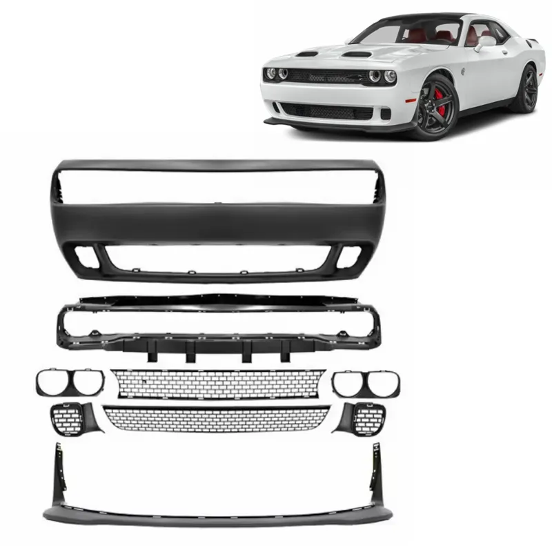 Kit completo de parachoques delantero estilo SRT de autopartes para Dodge Challenger SRT 2010 2011 2012 2013 2014 2015 +