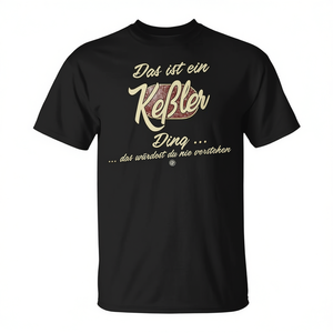 T-shirt KeLer Family in cotone nero, taglia unisex per adulti - Product Image 2