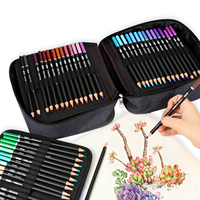 Juego de Lápices de Colores de Núcleo Suave a Base de Aceite, 72/120/180 Piezas, en Bolsa Personalizada para Pintar, H&B Soluble, Gran Venta