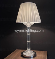 Lampe de table moderne Mille Nuits Crystal, éclairage de bureau simple, abat-jour en lin, ampoule E14 E12, décoration intérieure pour la maison et la villa