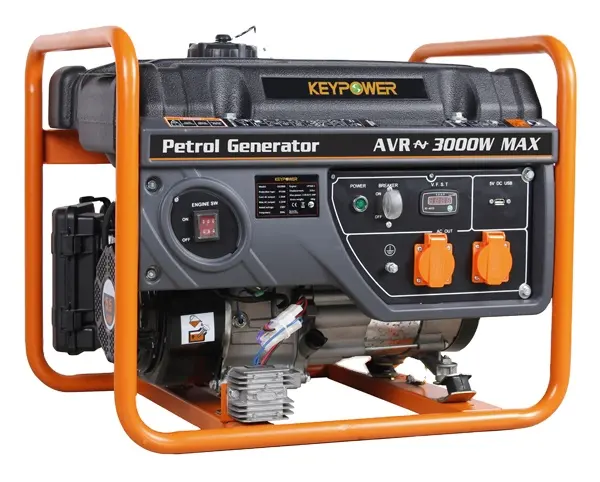 Générateur à haute efficacité thermique, puissance Portable 4kW, moteur à essence, Machine