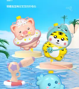 Çocuk yaz kapalı açık spor interaktif oyun hayvan karikatür sevimli Tige oyuncaklar sırt çantası su atıcılık oyuncaklar çocuklar için