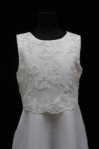 D31160 Vestido de Niña de las Flores para Comunión, Decorado con Encaje y Lentejuelas, para Banquete de Boda - Product Image 4