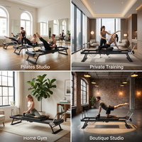 FAPRE Fabricant – Lit de Pilates fiable pour la maison, machine de Pilates pliable avec cadre en acier, Reformer de studio pour l'entraînement corporel