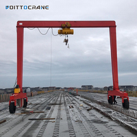 Grue à portique mobile électrique à pneus en caoutchouc durable de 10, 20 et 30 tonnes