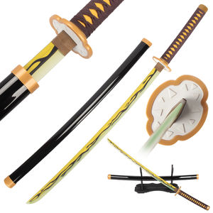 Alta calidad 104cm Demon Slayer Anime Swords <span class=keywords><strong>Kaigaku</strong></span> juguetes recargable Led luminoso espada accesorios para Kidults juegos de rol - Product Image 2