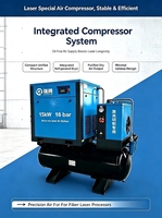 Compresseur d'air à vis électrique à fréquence variable à aimant permanent de haute qualité avec moteur et réservoir de 500L, directement