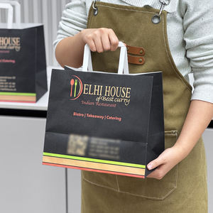 Envases de Comida para Llevar de Papel Kraft Reciclable, Biodegradable y Ecológico, Personalizados, para Restaurantes de Cocina India y <span class=keywords><strong>Bistro</strong></span> - Product Image 3