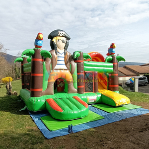 Commercial grade kids <b>inflatable</b> pirate bouncy castle with slide combo bounce <b>house</b> aufblasbare hupfburg - Product Image 1