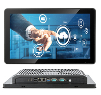 PC industriel à écran tactile 13,3 pouces, boîtier frontal IP65 étanche, sans ventilateur, I5-8250U, 8 Go DDR3, RS232, RS485, en stock