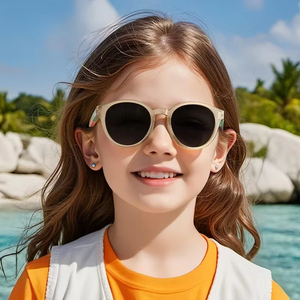 Gafas de Sol Polarizadas Redondas con Montura Completa TR90 Coloridas Unisex de Moda 2025 con Logotipo Personalizado y Protección UV para Niños - Product Image 2
