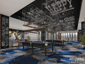 Moquette murale ignifuge B1 personnalisée tissée à la machine, boucle en boucle, imperméable, pour KTV, salon, hôtel - Product Image 4