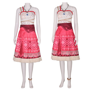 Noël Halloween Fantaisie Océan Romance <span class=keywords><strong>Moana</strong></span> <span class=keywords><strong>2</strong></span> TV & Film Costumes Hors Épaule Aventure Vaiana Filles Princesse <span class=keywords><strong>Moana</strong></span> Robes - Product Image 1