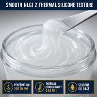 Graisse thermique en silicone pour transfert de chaleur, conductivité thermique jusqu'à un Watt par mètre Kelvin, NLGI 2, composé électronique blanc EP
