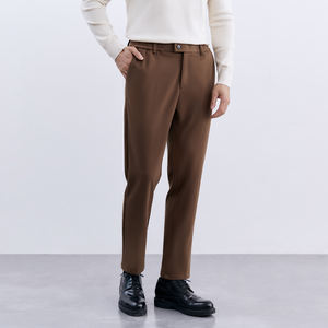 بنطلون رجالي شتوي دافئ سميك كاجوال أبيض ضيق أسود - Product Image 2