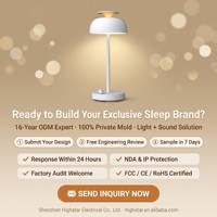 Fournisseur de lampes de table multifonctions, lampe de bureau LED personnalisable avec sons apaisants, pour hôtels et chaînes de magasins, commande en gros