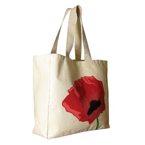 Offre Spéciale de haute qualité personnalisé couleur blanche unie avec poignée Orange 100% tissu biologique coton Gots certifié à la mode pas cher sac à main - Product Image 6