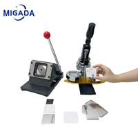 Kit de fabrication d'aimants de réfrigérateur carrés 50x50mm avec consommables et décoration, machine à boutons personnalisée